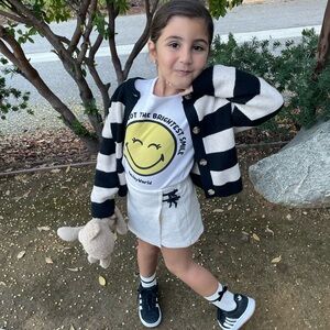 Zara Smileyworld Shirt & Textured Skort